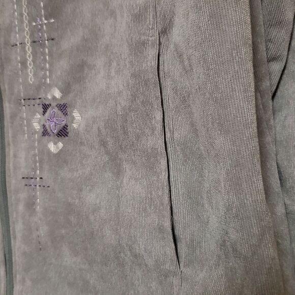 Allison Daley | Gray Corduroy Zip Front Jacket | Size 20W - Picture 6 of 7